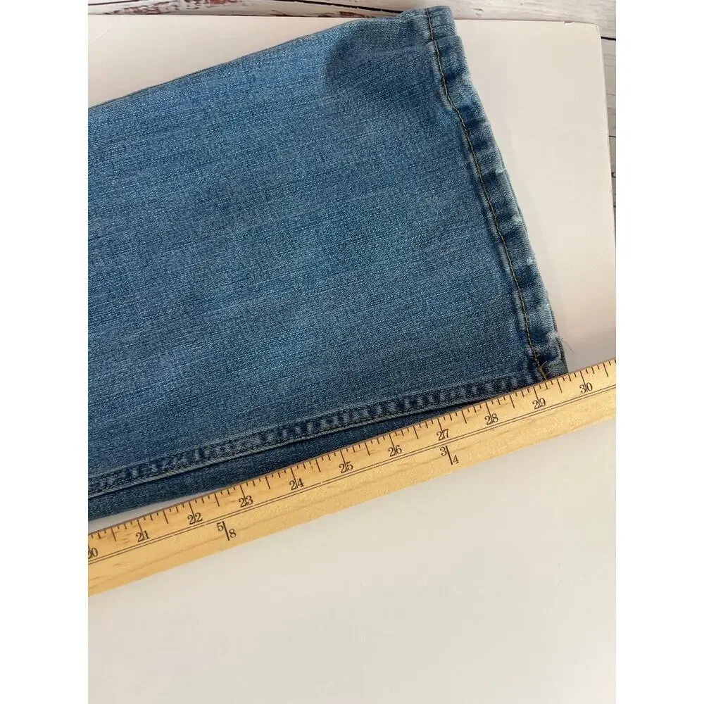 AREOPOSTALE HIGH RISE FLARE LEG JEANS MEDIUM LIGHT BLUE SIZE 8
